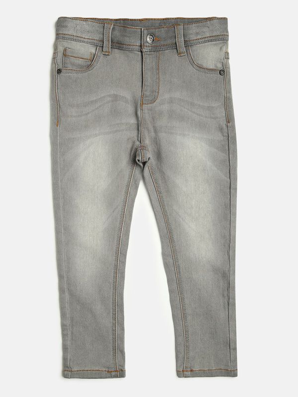 Washed Stretch Denim-Grey image number 0